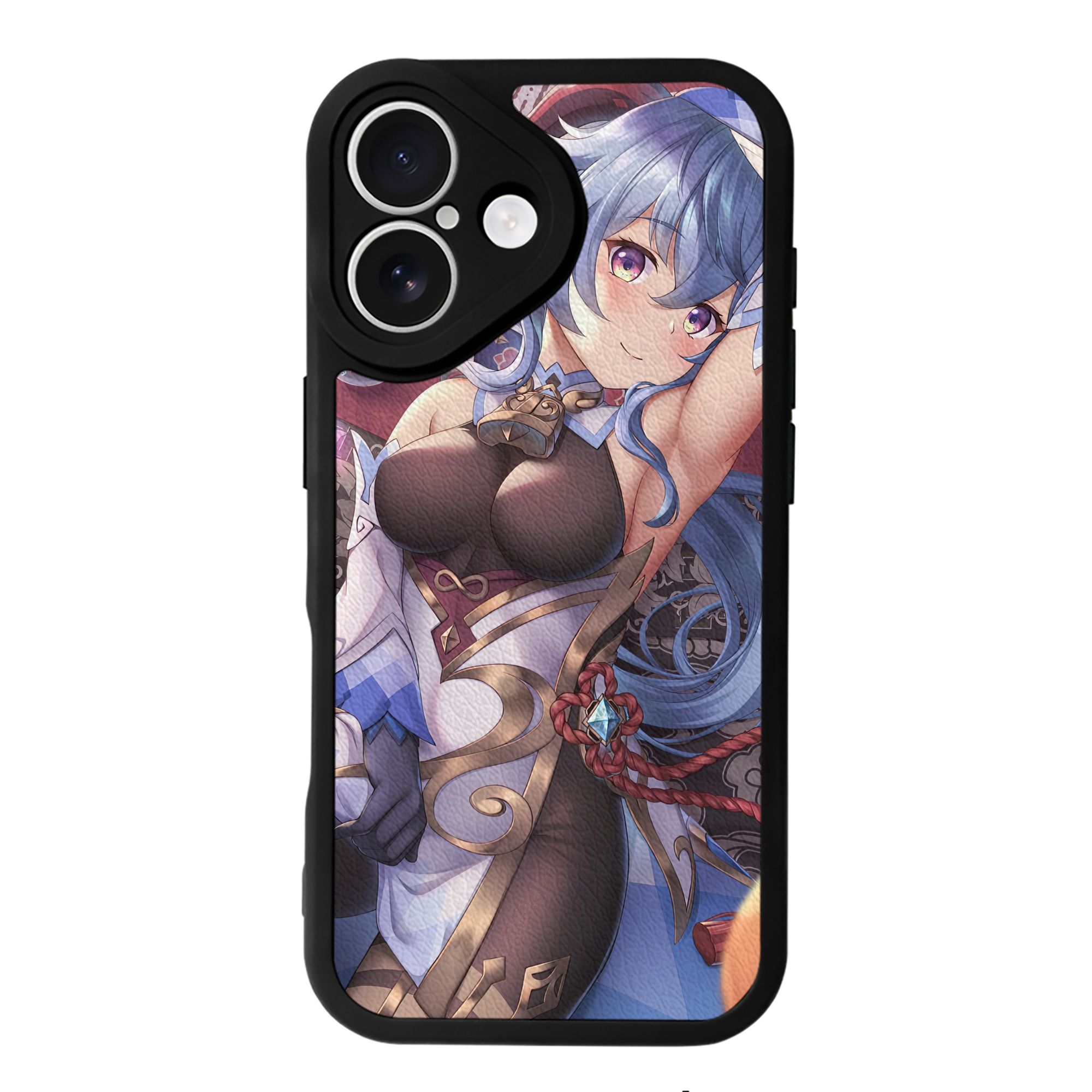 げんし神 genshin 【iPhone 16シリーズ対応】シリコンスマホケース（レザー調） 材質：シリコン